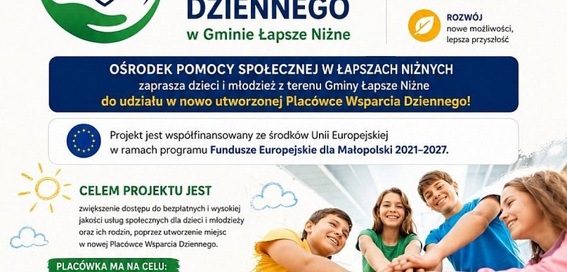 Ruszyła rekrutacja do Placówki Wsparcia Dziennego w Gminie Łapsze Niżne